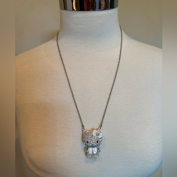 Hello Kitty Rhinestone Necklace, Iridescent, Sanrio, Vintage, Rare! - Picture 3 of 9